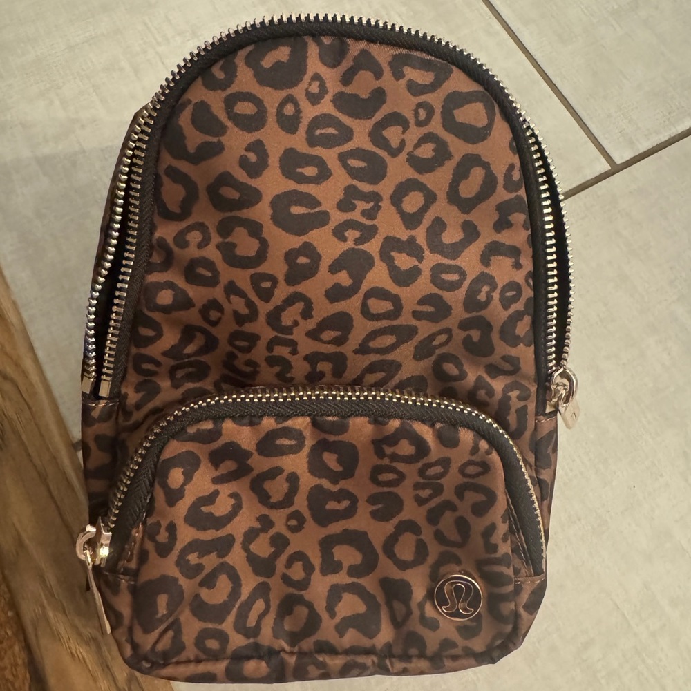 Lululemon Athletica Brown Leopard Backpack